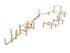 Traseu de aventură mare structură de frânghii din salcâm - BGL-8403 miniatura 1